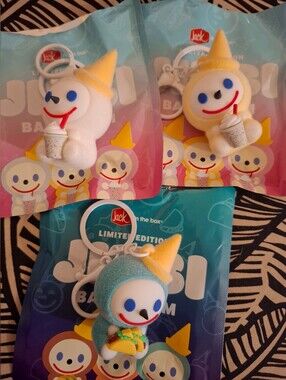 New! Jack In The Box Bag Key Charm Bundle Of 3 !!